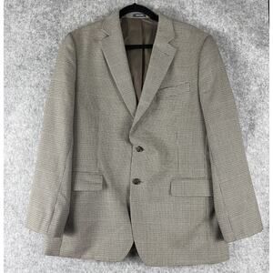 Stafford Year Round Blazer Sport Coat Mens 42R Herringbone Classic Fit Travel